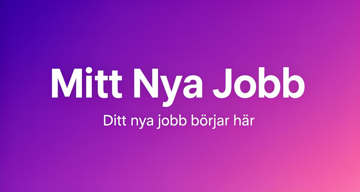 Mitt Nya Jobb